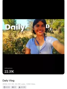 Working Daily Mini Vlog Capcut Template